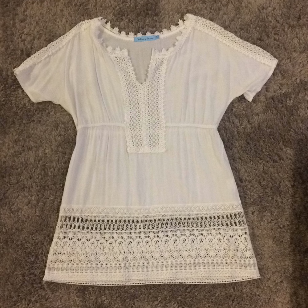 Solitaire Swim White Coverup ☀️